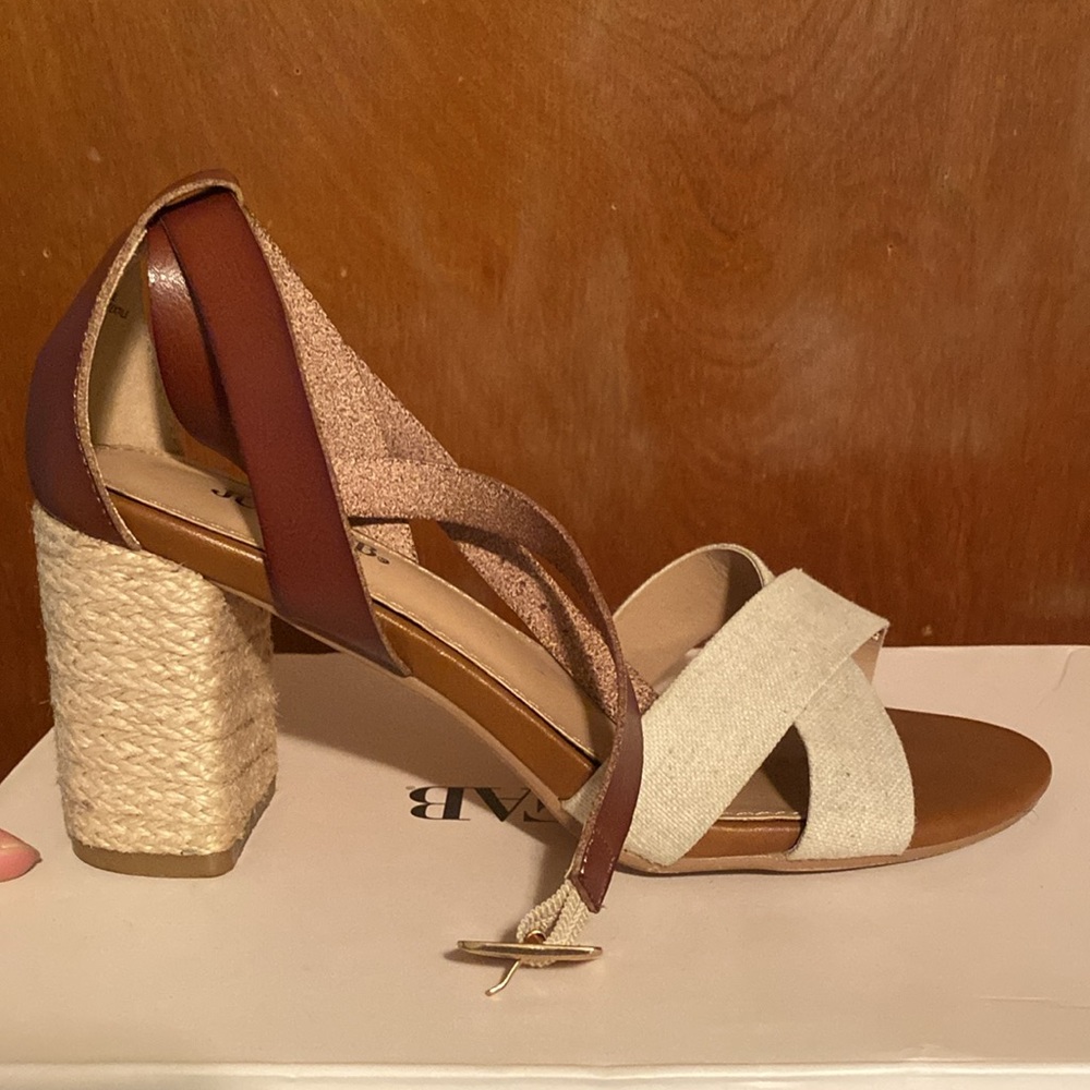 Maeve criss cross healed sandal